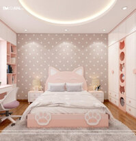 Giường Hello Kitty màu hồng GN20