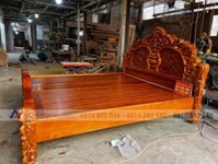 Giường hoa hồng 2mx2m2 gỗ gõ đỏ giao Quảng Trị