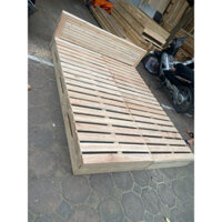 Giường hộp gỗ xoan cao 20cm hà nội