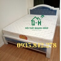 GIƯỜNG HỘP NHUNG XANH 555 CAO CẤP- SANG TRỌNG