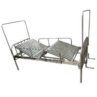 Giường Inox 2 tay quay cao cấp nâng đầu nâng chân có bô vệ sinh - Y Khoa Thông Minh
