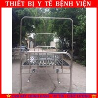 Giường inox 2 tay quay có bô vệ sinh có đệm - HÀNG HÃNG