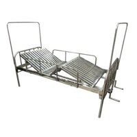 Giường inox 2 tay quay có bô, có đệm, có bánh xe