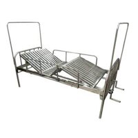 Giường inox bệnh nhân 2 tay quay