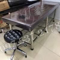 Giường inox spa Chân To cứng cáp phi ống 50
