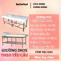 Giường Inox Spa , Giường Inox Massage chân tròn lớn phi 50