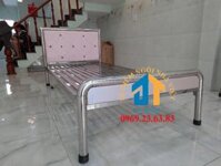 Giường inox tròn cao cấp 1m