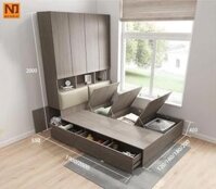 Giường liền tủ gỗ mdf (glt-011x)