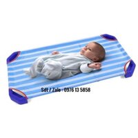 Giường lưới nằm cho bé​ vải sọc thoáng mát giá cực sốc