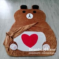 Giường lười nệm thú bông hình gấu Brown