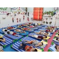 Giường lưới trẻ em mầm non loại 1 chính hãng đại vĩ - Sọc xanh dương mới 100% (rẻ vô địch)