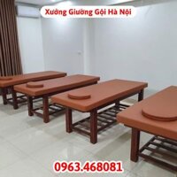 Giường Massage body, Giường massage toàn thân chân gỗ chân sắt đệm êm chắc chắn, Giường xoa bóp bấm huyệt