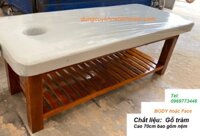 Giường massage gỗ tràm khung đen RC9 - RC8