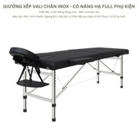 Giường massage vali gấp gọn Adora nâng hạ, phụ kiện
