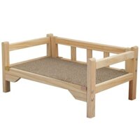Giường mèo bằng gỗ nguyên khối giường cho chó ngủ tổ mèo ấm áp tất cả các mùa phổ thông chống bụi bẩn cỡ nhỏ và vừa giường cho mèo và chó ngoài mặt đất giường cho chó cưng
