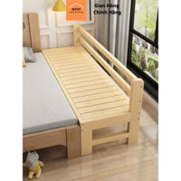 Giường mở rộng, giường gỗ rắn nối, giường hàng rào trẻ em