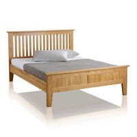 Giường nan Bevel gỗ sồi