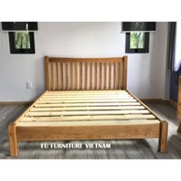 Giường nan dọc gỗ sồi Mỹ 1m8x2m