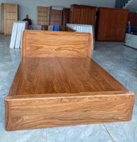 Giường nan sóng 1m60 gỗ hương xám GN524