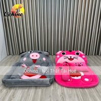 Giường Nệm Thú Dáng Nôi Hình Thú Đáng Yêu, Nệm Dáng Nôi 1m1-1m6 Dày 5cm Có Khóa Kéo Tiện Lợi
