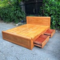 Giường Ngăn Kéo Gỗ Gõ Đỏ Phản Thưa Giá Rẻ