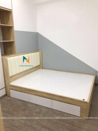 Giường Ngủ 1m4 Đầu Giường Bọc Đệm