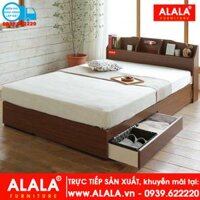 Giường ngủ ALALA18 gỗ HMR chống nước - www.ALALA.vn - 0939.622220 - 1m2 x 2m