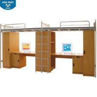 Giường ngủ bằng sắt 2 tầng Hòa Phát GT15 ghi
