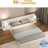 Giường ngủ bệt có đầu, giường ngủ kiểu nhật bằng gỗ MDF chống ẩm giá tốt NHG73