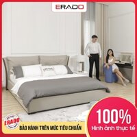 Giường Ngủ  Bọc Da 101 Erado Tặng Bộ Làm Sạch Da Gối Trang Trí Dát Giường Cao Cấp BH: 14 tháng Miễn Phí Vận Chuyển, Lắp
