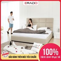Giường Ngủ Bọc Da DV13 Erado Tặng dát giường cao cấp, Gối Trang Trí Bộ Làm Sạch Da BH: 24 tháng Miễn Phí Vận Chuyển, Lắp