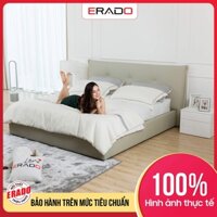 Giường ngủ bọc da hiện đại khung gỗ tự nhiên cao cấp + Tặng dát giường, gối trang trí 121B