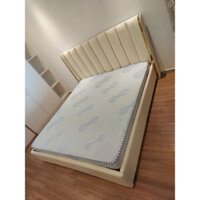Giường ngủ bọc nệm nẹp inox phong cách châu âu