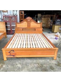 Giường ngủ căm xe 1m8 Nữ Hoàng GNCX18NH