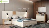 Giường ngủ cao cấp bọc nệm đầu giường phong cách hiện đại GNM004 1m8 x 2m