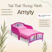 Giường Ngủ Cho Bé AMYLY Giường Ngủ Cho Bé Gái Tặng Nệm, Chất Liệu Nhựa Mẫu Mickey, Công Chúa D150*R73*C44cm