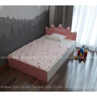 Giường ngủ cho bé gái bằng gỗ công nghiệp hình vương miện đáng yêu, ngộ nghĩnh
