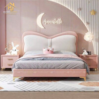 Giường Ngủ Cho Bé Gái Hình Nơ Màu Pastel