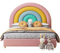 Giường ngủ cho bé gái mẫu cầu vồng