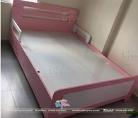 Giường Ngủ Cho Bé Gái Màu Hồng