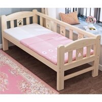 Giường ngủ cho bé , giường cũi 3 mặt ghép cạnh size 150*70*40, có thanh chắn giường cho bé, gỗ thông