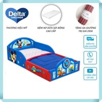 Giường ngủ cho bé, Giường hình chuột Mickey Delta Children kèm đệm xơ dừa sợi bông cao cấp