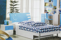 Giường ngủ cho bé trai màu xanh dương BABY806G