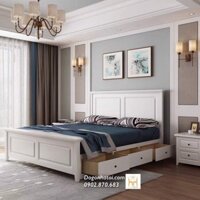 Giường Ngủ Cổ Điển Gỗ Tự Nhiên Đơn Giản - GN 522 - ĐỒ GỖ NHÀ TÔI