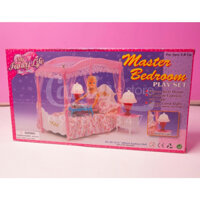 Giường ngủ có rèm My Fancy Life - Nội thất đồ chơi dành cho búp bê Barbie - Master Bedroom playset