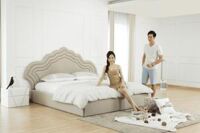 Giường ngủ da hạng sang mã DV10