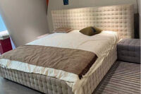 Giường ngủ da lộn cao cấp nhập khẩu mã 1003