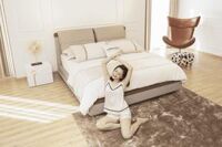 Giường ngủ da thật mã 123