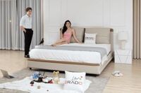 Giường ngủ da thật mã 123A