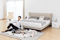 Giường ngủ da thật mã 136